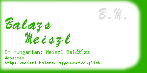 balazs meiszl business card